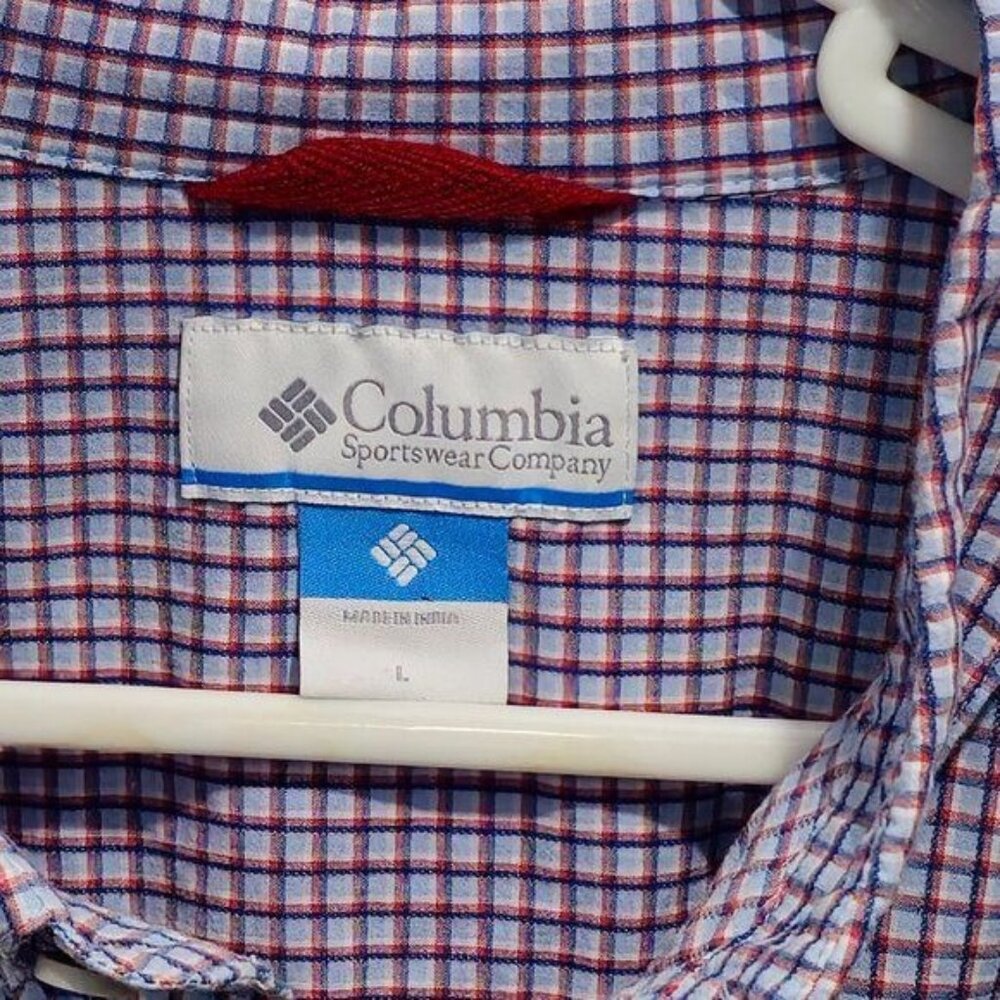 Columbia Long Sleeve Casual Button Checkered Shirt - LARGE - Picture 2 of 12
